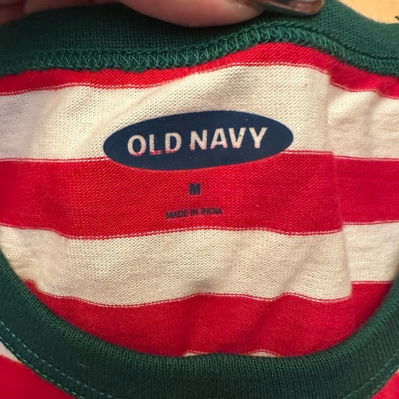 Old Navy - Red Stripe Patterned Jersey Pajama Set - Picture 12 of 13